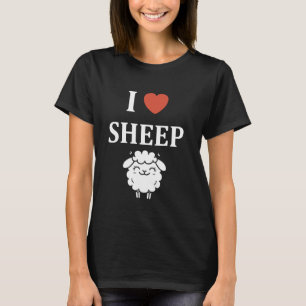 Cute Little Sheep quote simple animals i love Shee T-Shirt
