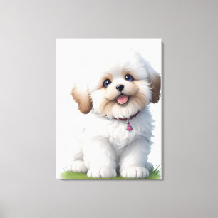 Cute Little Shih Tzu Puppy  Dog Lover Canvas Print