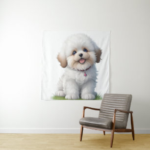 Cute Little Shih Tzu Puppy  Dog Lover Tapestry
