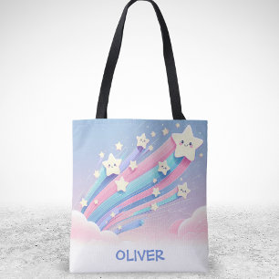 Cute Little Shooting Stars with Trails Tote Bag