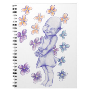Cute little shy elf girl notebook