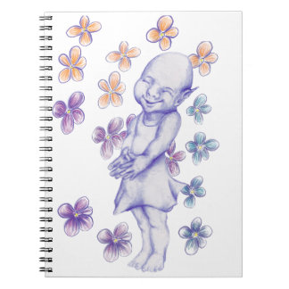 Cute little shy elf girl notebook