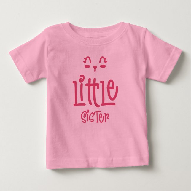 Cute Little Sister Baby/Kid T-Shirt for Girls (Front)