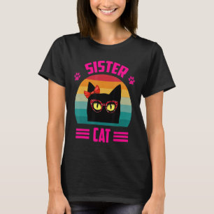 Cute Little Sister Cat With Red Leopard Glasses Re T-Shirt