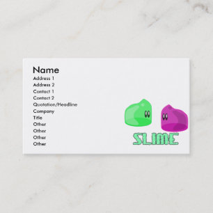 cute little slime business card
