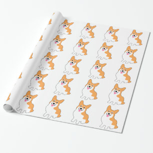 Cute Little Smiling Corgi Puppy Wrapping Paper