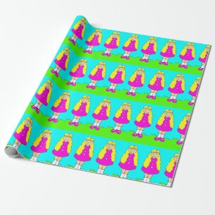 Cute Little Smiling Girl Wrapping Paper