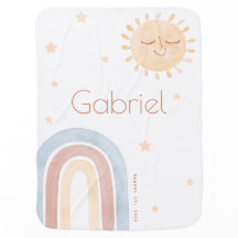 Cute Little Smiling Sun & Rainbow Boho Baby