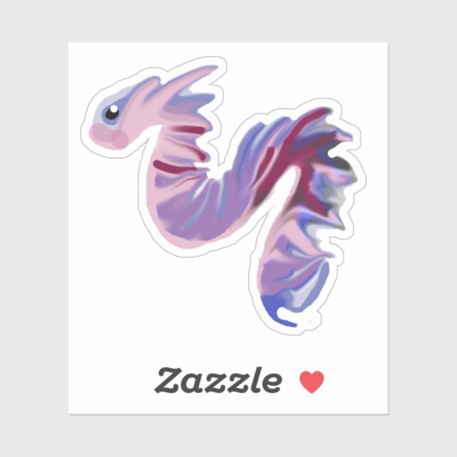 Cute little snake creature contour sticker (Sheet)