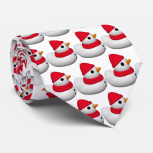Cute Little Snowduck   Snowman Duck Pattern   Red Tie