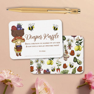 Cute Little Sprout Baby Shower Diaper Raffle Enclosure Card