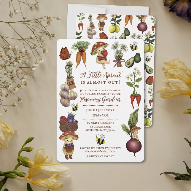 Cute Little Sprout Farmers Market Baby Shower Invitation (Creator Uploaded)