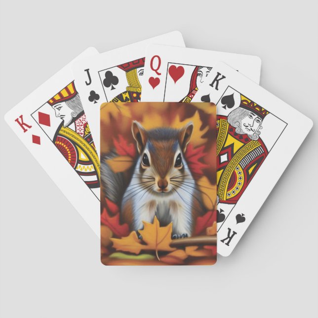 Cute Little Squirrel Playing Card (Back)