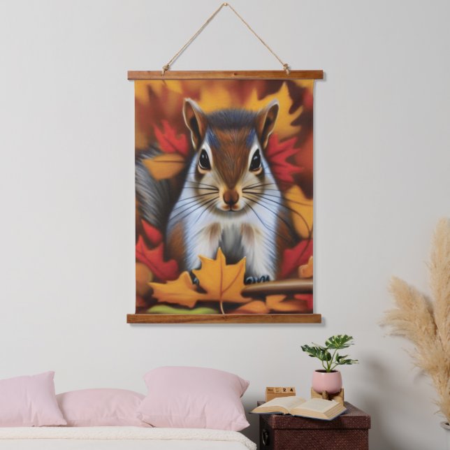 Cute Little Squirrel Wall Tapestry (Bedroom)