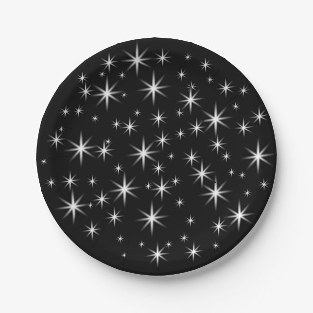 cute little stars paper plate (Front)
