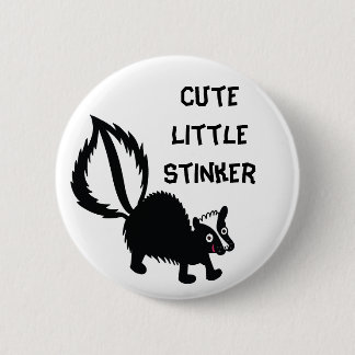 Cute Little Stinker Skunk Print Art Graphic 6 Cm Round Badge
