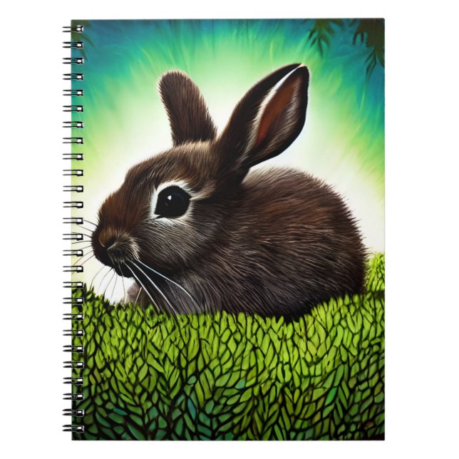 Cute Little Storybook Bunny Notebook (Front)