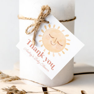 Cute Little Sun Boho Baby Shower Thank You Favour Tags
