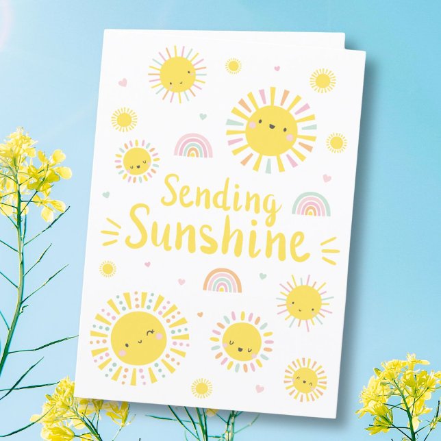 Cute little suns and rainbows thank you card (Creator Uploaded)