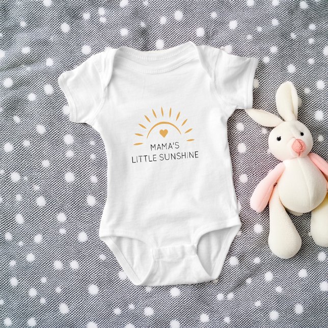 Cute Little Sunshine Personalised Baby Bodysuit (Cute Little Sunshine Personalized Baby Bodysuit)