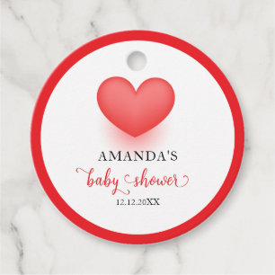 Cute Little Sweetheart Valentine Baby Shower Favour Tags