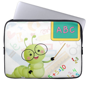 Cute Little Teacher Caterpillar Back to School Laptop Sleeve