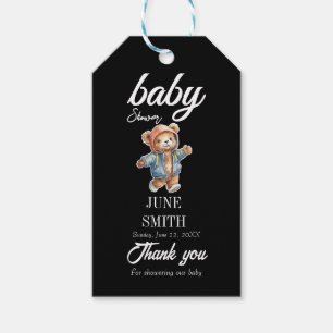 Cute little teddy baby shower gift tags