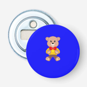 Cute Little Teddy Bear Blue Bottle Opener