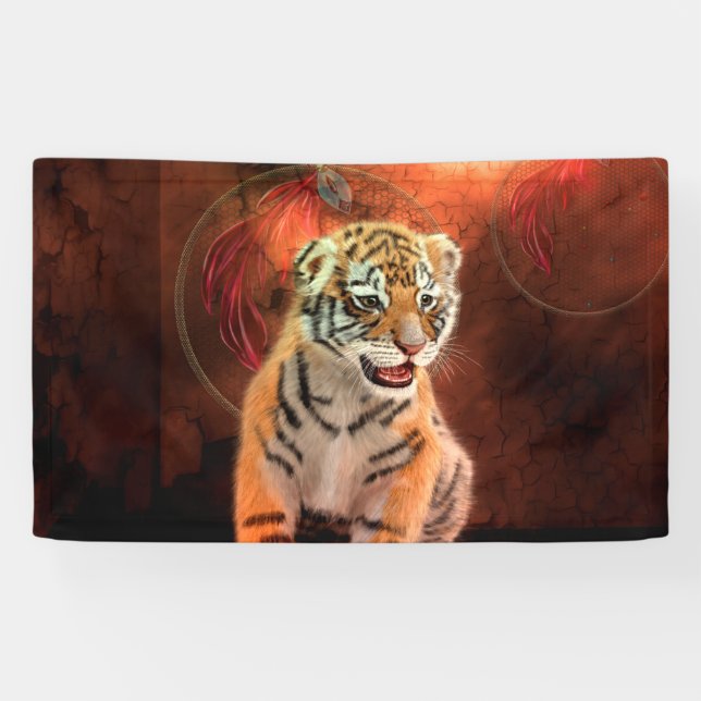 Cute little tiger baby banner (Horizontal)