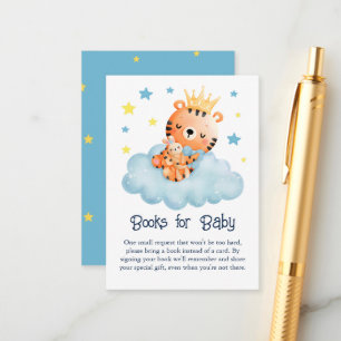 Cute Little Tiger Baby Shower Books for Baby  Enclosure Card