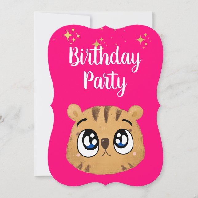 cute little tiger invitation (Front)