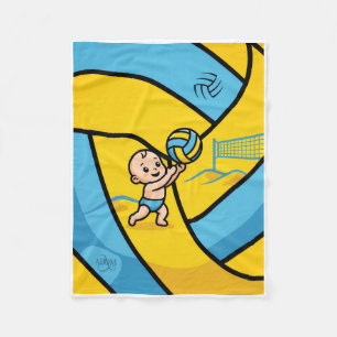 Cute Little Toddler Playing Basketball Fleece Blan Blanket