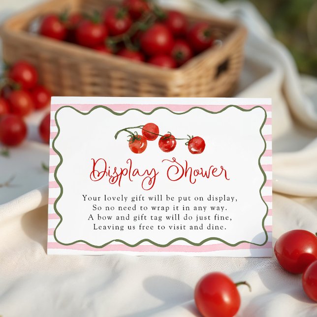 Cute Little Tomato Baby Shower Display Shower Enclosure Card (Creator Uploaded)