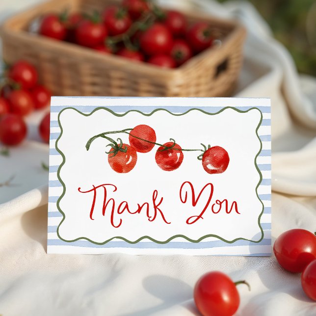 Cute Little Tomato Baby Shower Thank You Card (Creator Uploaded)