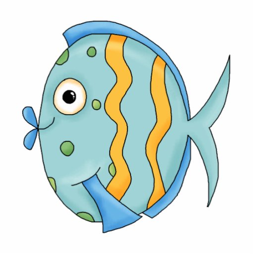 Cute Little Tropical Ocean Fish Cartoon Character Cut Outs | Zazzle