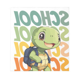 cute little turtle gift idea for back to school notepad