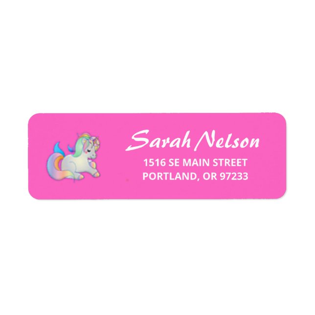 Cute little unicorn on pink (Front)