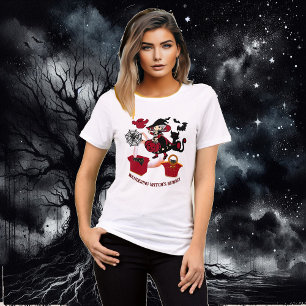 Cute Little Wandering Witch Mummy Halloween Funky Tri-Blend Shirt