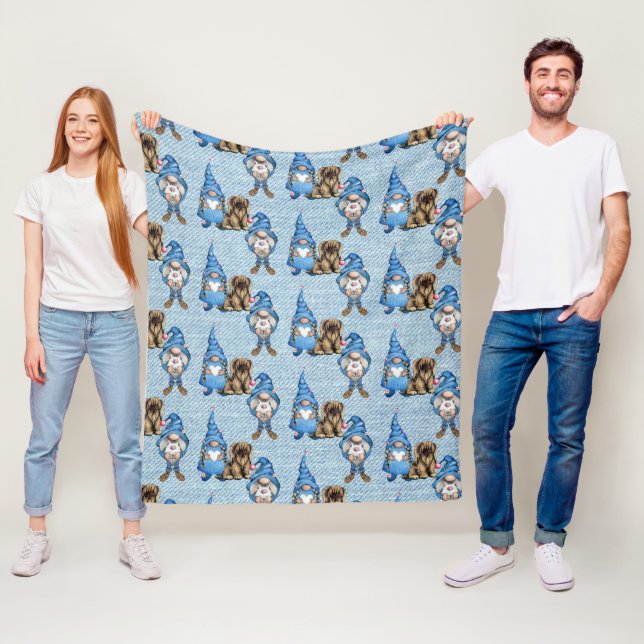 Cute Little Watercolor Gnomes  Fleece Blanket (In Situ)