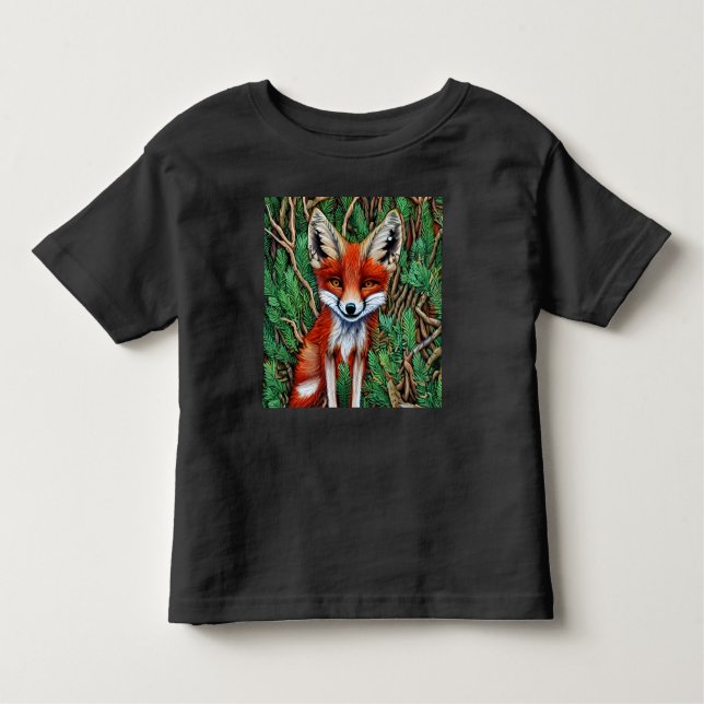 Cute Little wilderness Fox Toddler T-Shirt (Front)