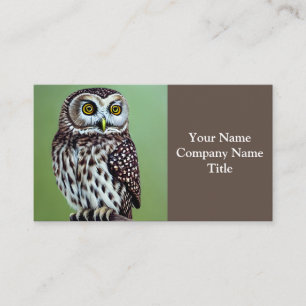 Cute Little Wilderness Woodland Owl Business Card