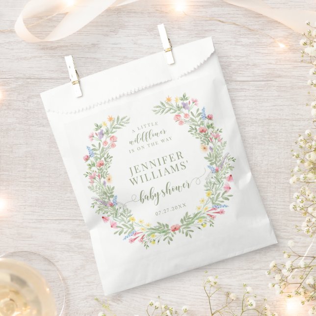 Cute little wildflower bohemian baby girl shower favour bags (Clipped)