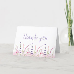 Cute Little Wildflower Garden Baby Shower Thank You Card