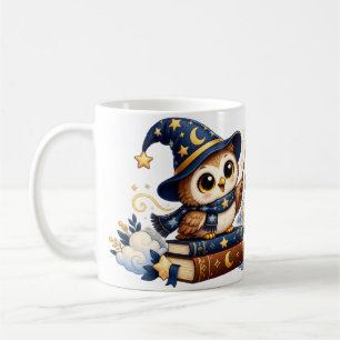 Cute Little Wizard Owl in Training Magical Fantasy Coffee Mug