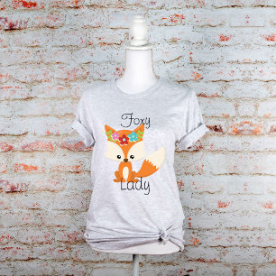 Cute Little Woodland Fox Foxy Lady T-Shirt