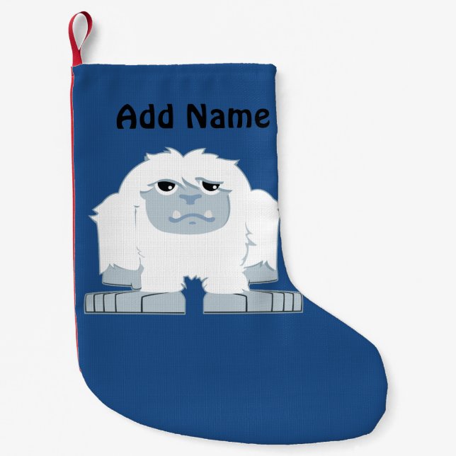 Cute little Yeti Small Christmas Stocking (Front)
