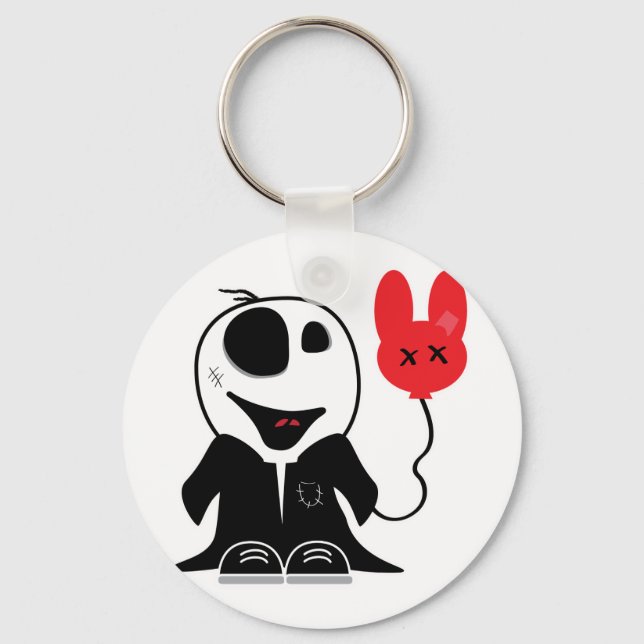 cute little zombie dude key ring (Front)