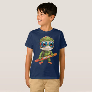 Cute Lizard Boyne Mountain Ski T-Shirt