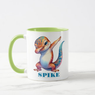 Cute Lizard Dabbing Orange Blue Green Mug