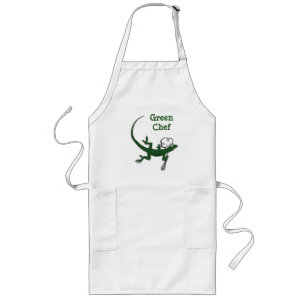 Cute Lizard Green Chef Apron